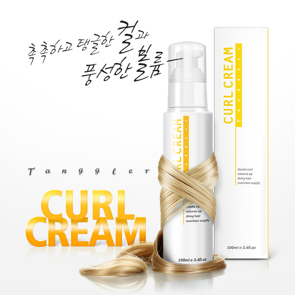 헤어 케어 제품 탱글러컬크림 상세페이지 제작