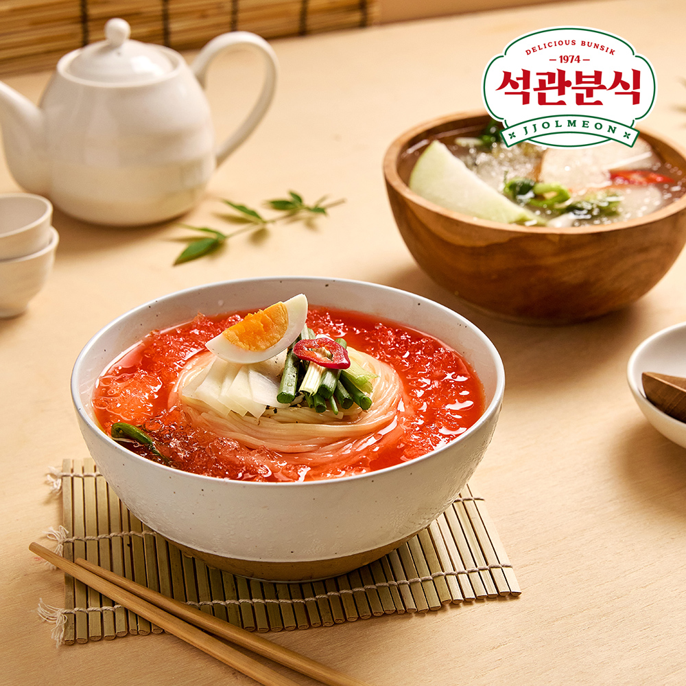 석관분식 물쫄면 제품 촬영, 상세페이지 제작
