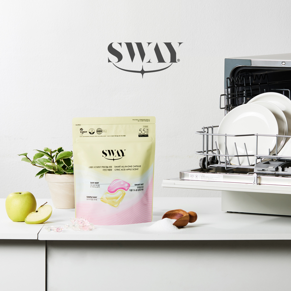 SWAY 식기세척기 액체캡슐세제 구연산애플향 상세페이지 제작